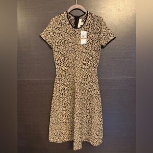 Michael Kors Black and Gold Floral Dress